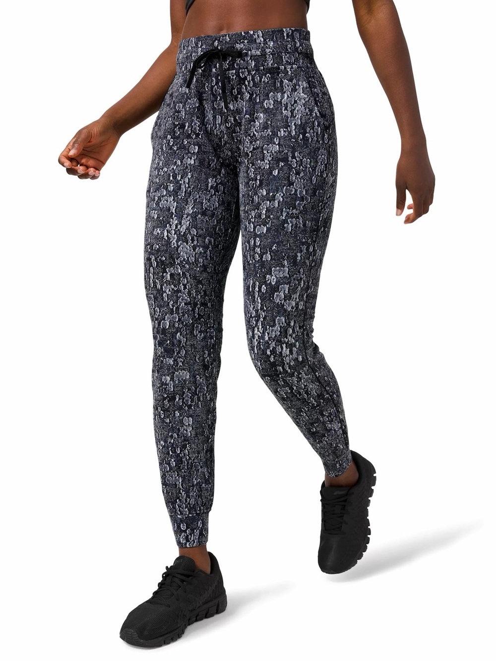 Lululemon Ready To Rulu High-Rise Jogger Pant Black & Grey Jacquard Rulu Sz 12